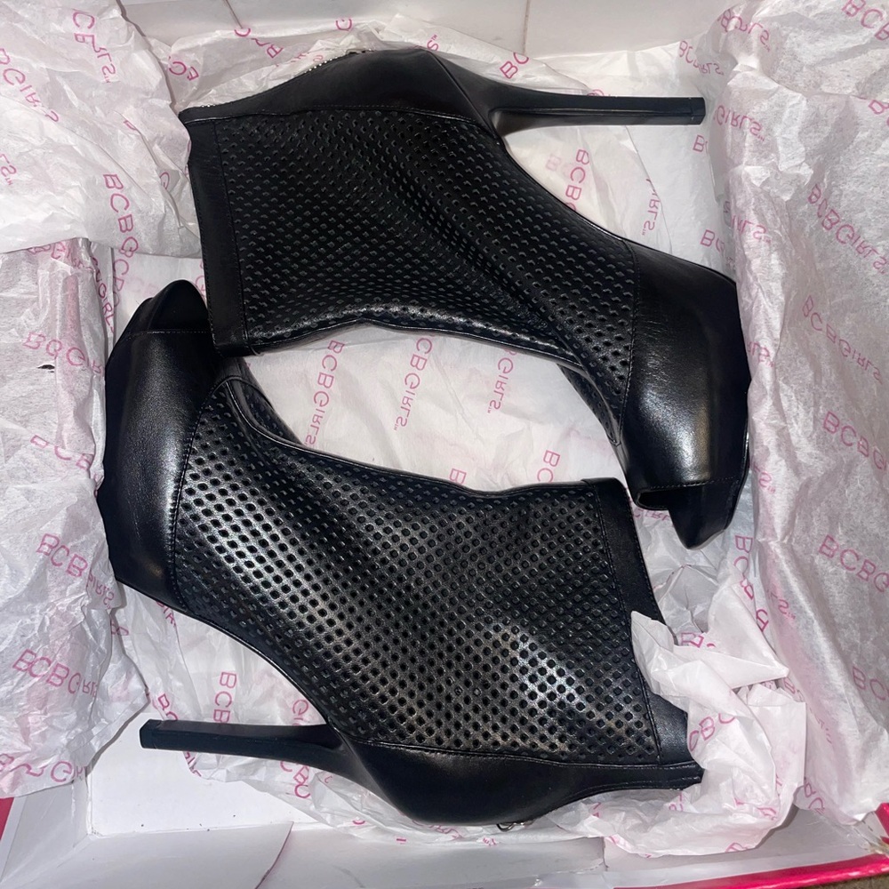 Brand New BCBG Black Bootie Heels